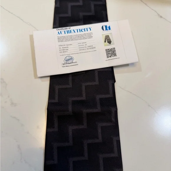 Balenciaga Black Zigzag Pattern Tie